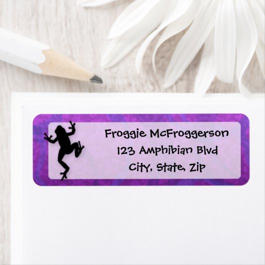 Paarse kikker etiket (Insitu)