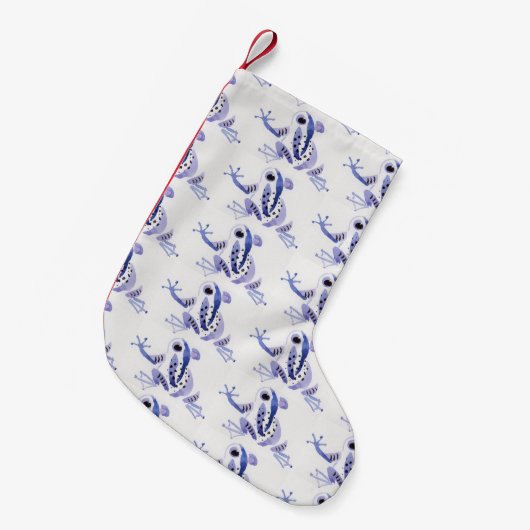 Paarse kikkervis kleine kerstsok (Voorkant (Hangend))