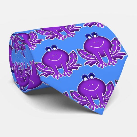 paarse kikkervis-stropdas stropdas (Opgerold)