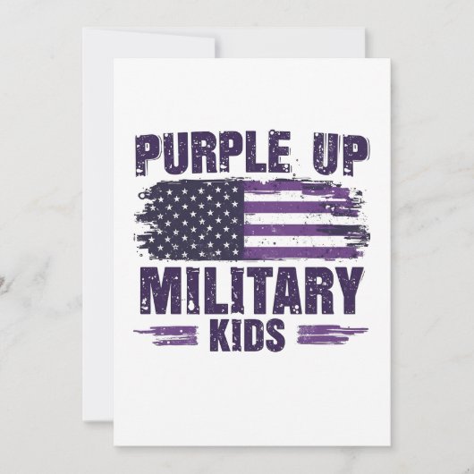 Paarse Kinder bewustmakingsmaand Kaart (Voorkant)