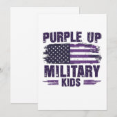 Paarse Kinder bewustmakingsmaand Kaart (Voorkant / Achterkant)