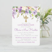 Paarse kindermeisjes Bevestiging Uitnodiging (Staand voorkant)