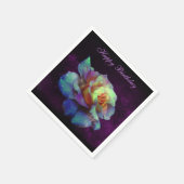 Paarse Kissed Turquoise Rozen servet - Aanpassen (Hoek)