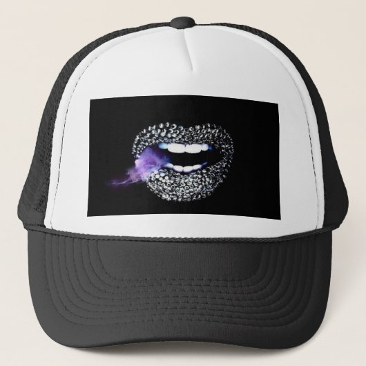 Paarse Kisses Trucker Pet (Voorkant)