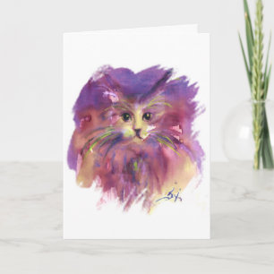 PAARSE KITJE,POESJE, Kleurrijke Hartjes Valentijn Feestdagen Kaart