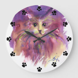 PAARSE KITTEN, CUTE KITTY CAT-PORTRAIT Black Paws Grote Klok