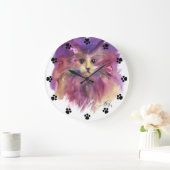 PAARSE KITTEN, CUTE KITTY CAT-PORTRAIT Black Paws Grote Klok (Huis)