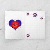 PAARSE KITTEN, KITTY CAT, kleurrijke Valentijn Feestdagen Kaart (Binnen)