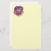 PAARSE KITTEN, KITTY CAT-PORTRAIT, Cream Briefpapier (Voorkant / Achterkant)