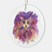 PAARSE KITTEN, KITTY CAT-PORTRAIT KERAMISCH ORNAMENT (Links)