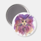 PAARSE KITTEN, KITTY CAT-PORTRAIT MAGNEET (Voorkant / Achterkant)
