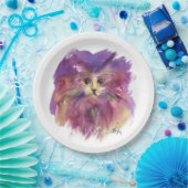 PAARSE KITTEN, KITTY CAT-PORTRAIT PAPIEREN BORDJE (Feest)