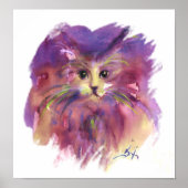 PAARSE KITTEN, KITTY CAT PORTRAIT POSTER (Voorkant)