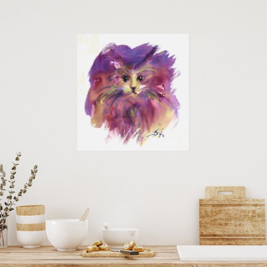 PAARSE KITTEN, KITTY CAT PORTRAIT POSTER (Keuken)