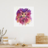 PAARSE KITTEN, KITTY CAT PORTRAIT POSTER (Keuken)