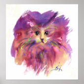 PAARSE KITTEN, KITTY CAT PORTRAIT POSTER (Voorkant)