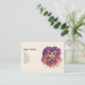PAARSE KITTEN, KITTY CAT PORTRAIT, White Cream Visitekaartje (Staand voorkant)