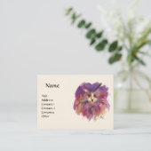PAARSE KITTEN, KITTY CAT PORTRAIT, White Cream Visitekaartje (Staand voorkant)
