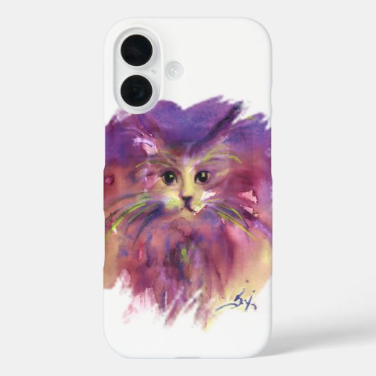 PAARSE KITTEN, KITTY CAT-PORTRAIT, wit Case-Mate iPhone Case (Achterkant)