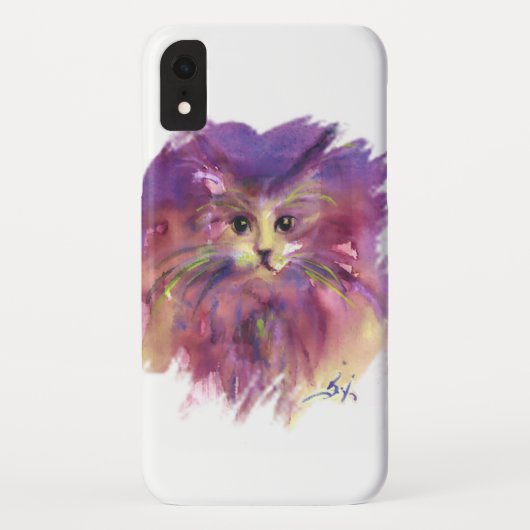 PAARSE KITTEN, KITTY CAT-PORTRAIT, wit Case-Mate iPhone Case (Achterkant)
