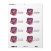 PAARSE KITTEN, KITTY CAT-PORTRAIT, wit Etiket (Full Sheet)