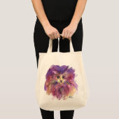 PAARSE KITTEN , KITTY KAT PORTRET TOTE BAG (Voorkant (product))