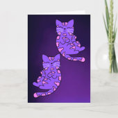 Paarse Kitten Twins 2 Kaart (Voorkant)