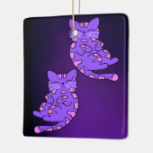 Paarse Kitten Twins 2 Keramisch Ornament (Links)
