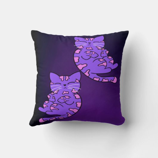 Paarse Kitten Twins 2 Kussen (Achterkant)