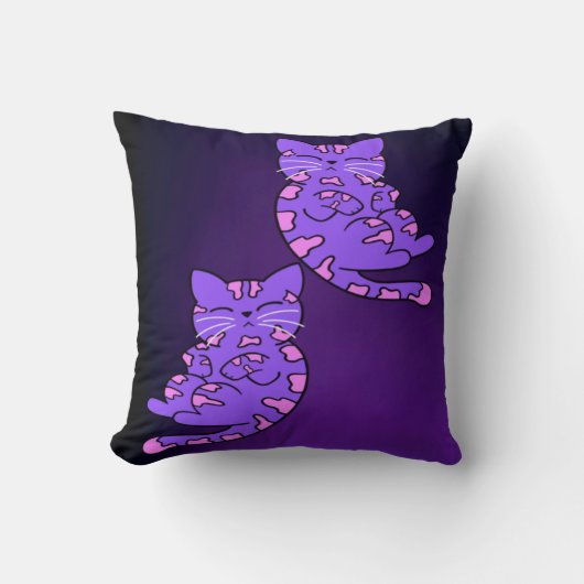 Paarse Kitten Twins 2 Kussen (Voorkant)