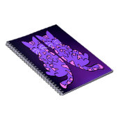 Paarse Kitten Twins Notitieboek (Rechterzijde)