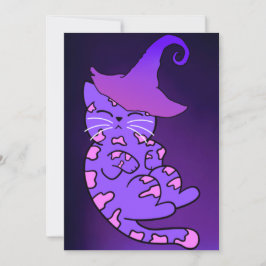 Paarse Kittens met hekse Petten en sterren Kaart