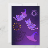 Paarse Kittens met hekse Petten en sterren Kaart (Voorkant)