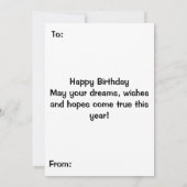 Paarse Kittens met hekse Petten en sterren Kaart (Achterkant)