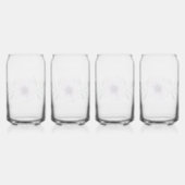 "Paarse klaproos" Drink Blikvorm Glas (Achterkant)