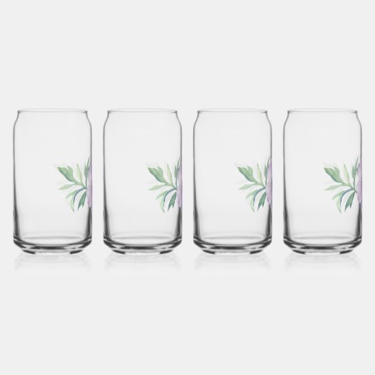 "Paarse klaproos" Drink Blikvorm Glas (Rechts)