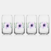 "Paarse klaproos" Drink Blikvorm Glas (Voorkant)