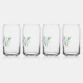 "Paarse klaproos" Drink Blikvorm Glas (Links)