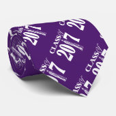 Paarse Klasse van 2017 Tassle Afstuderen ontwerp Stropdas (Opgerold)