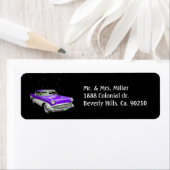 Paarse Klassieke musculus Auto Birthday Bash Etiket (Insitu)