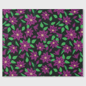 Paarse klauzelbloem cadeaupapier (Vlak)