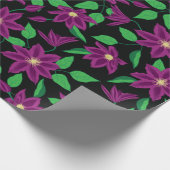 Paarse klauzelbloem cadeaupapier (Hoek)