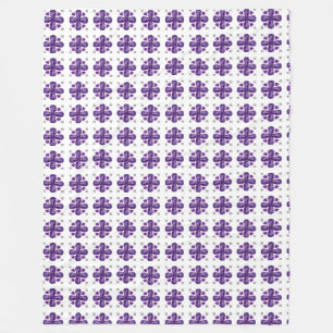 Paarse klaver fleece deken