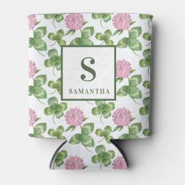 Paarse klaver | Monogram St Patrick's Day Blikjeskoeler