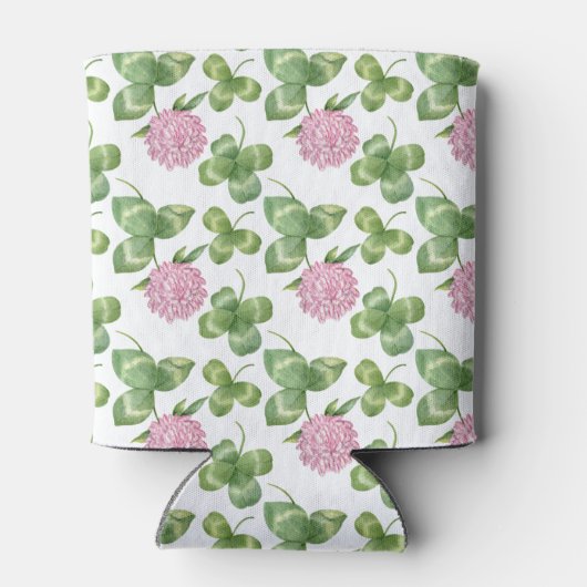 Paarse klaver | Monogram St Patrick's Day Blikjeskoeler (Achterkant)