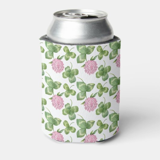 Paarse klaver | Monogram St Patrick's Day Blikjeskoeler (Blikje Achterkant)