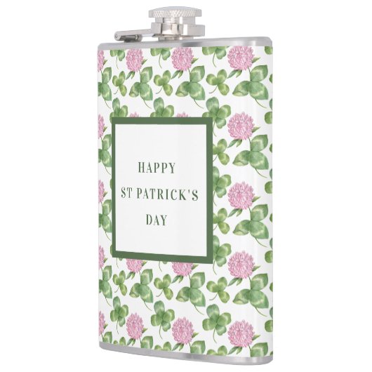 Paarse klaver | St Patrick's Day Heupfles (Links)