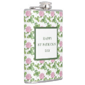 Paarse klaver | St Patrick's Day Heupfles (Rechts)