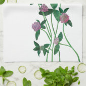 Paarse klaver theedoek (Gevouwen)