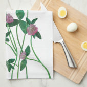 Paarse klaver theedoek (Quarter Fold)